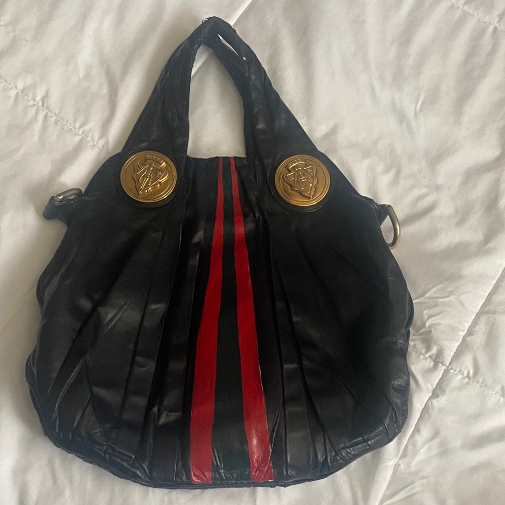 Gucci Leather Black and Red Designer Women's Bag